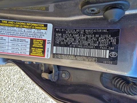 2018 TOYOTA CAMRY L #3302780896