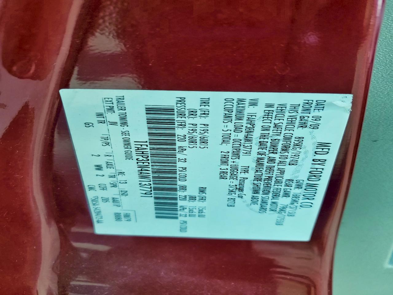 Lot #3309527590 2010 FORD FOCUS S