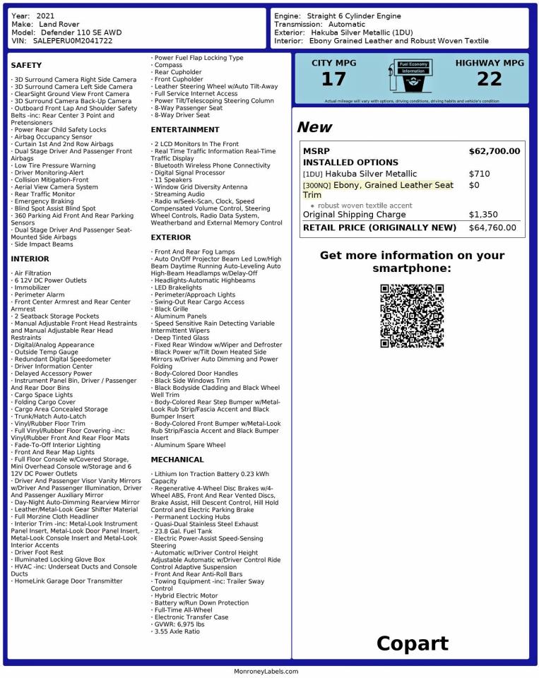 LAND ROVER DEFENDER 110 SE