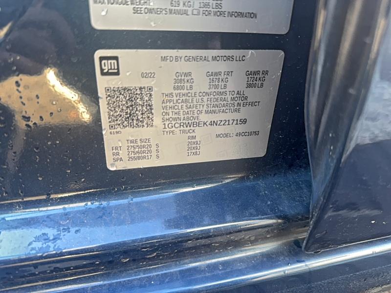 2022 CHEVROLET SILVERADO #3318993318