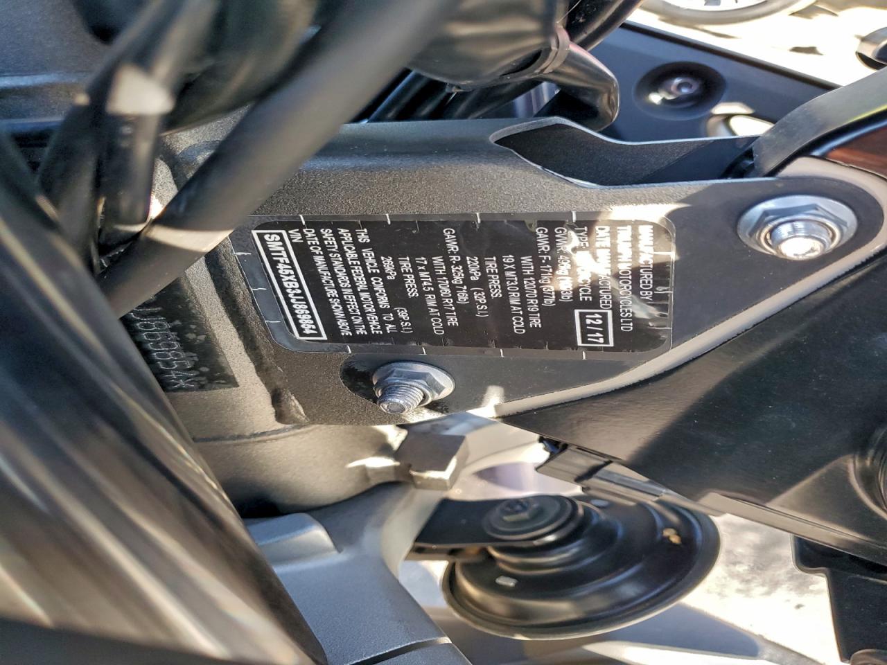 Lot #3315978126 2018 TRIUMPH MOTORCYCLE EXPLORER X