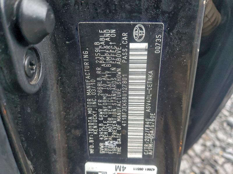 2011 TOYOTA CAMRY BASE #3310388023