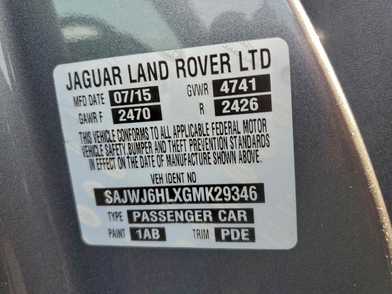 2016 JAGUAR F-TYPE R #3309440012