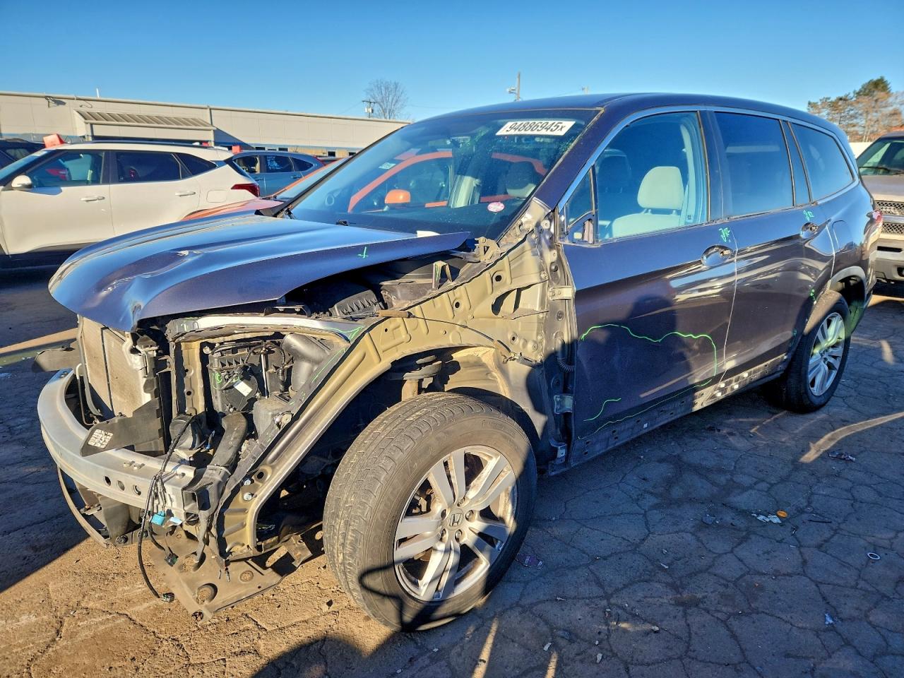 Lot #3305301362 2017 HONDA PILOT LX