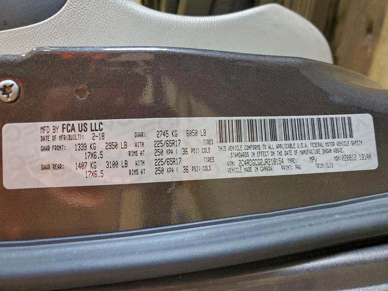 2018 DODGE GRAND CARA #3303960707