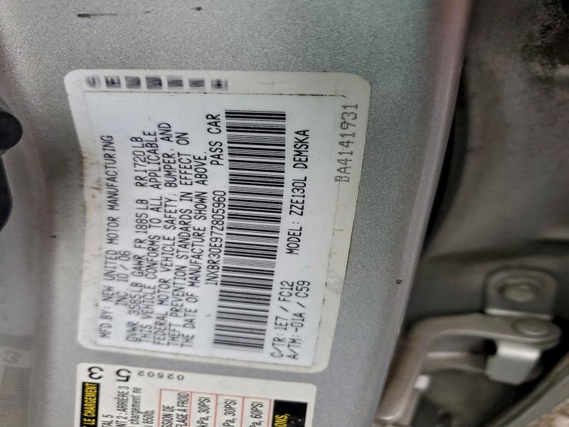 2007 TOYOTA COROLLA CE #3304075531