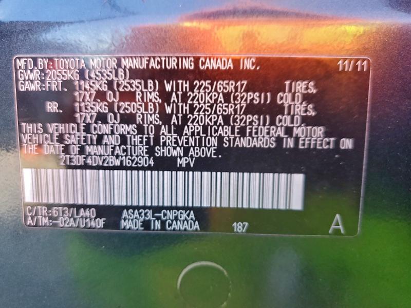 2011 TOYOTA RAV4 LIMIT #3311465236