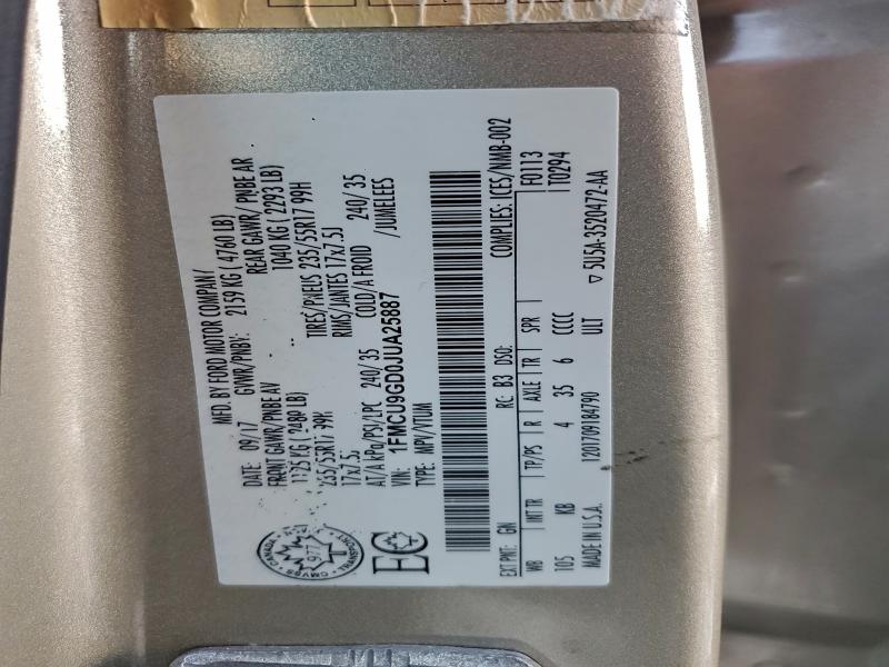 2018 FORD ESCAPE SE #3309442978