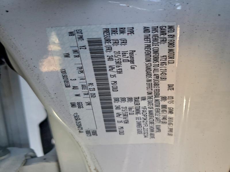 2015 FORD FOCUS SE #3304801312