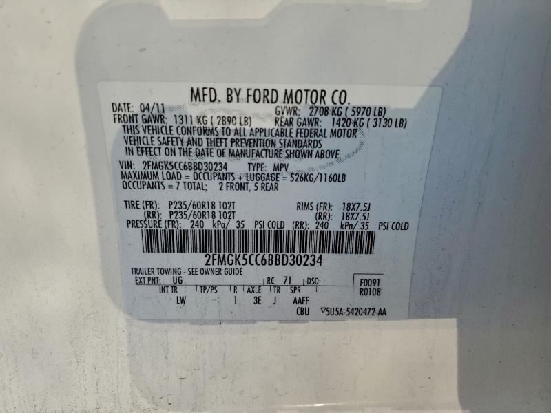 2011 FORD FLEX SEL #3301876444