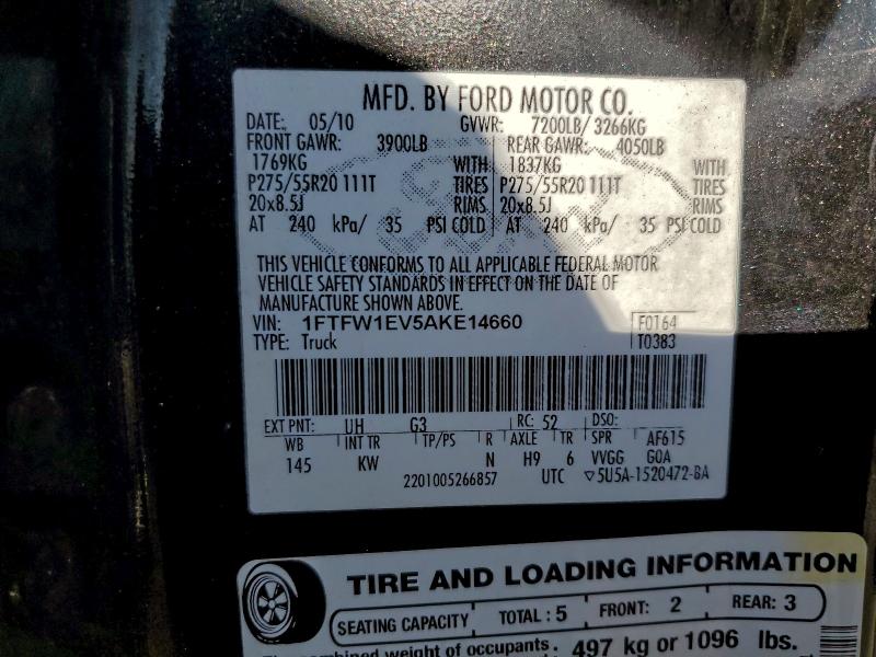 2010 FORD F150 SUPER #3303937687