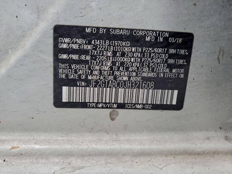 2018 SUBARU CROSSTREK #3303743449