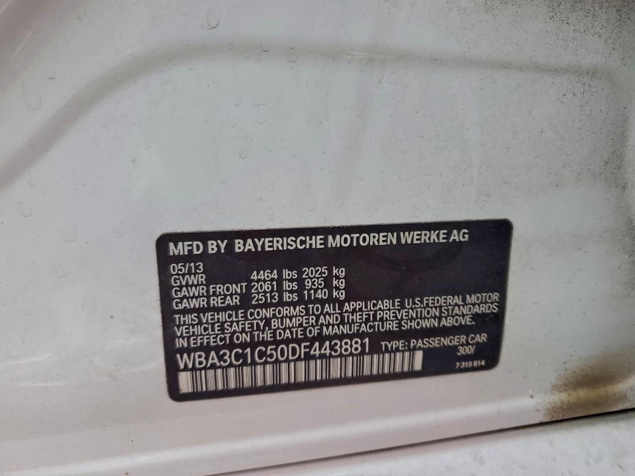 BMW 3 SERIES I SULEV