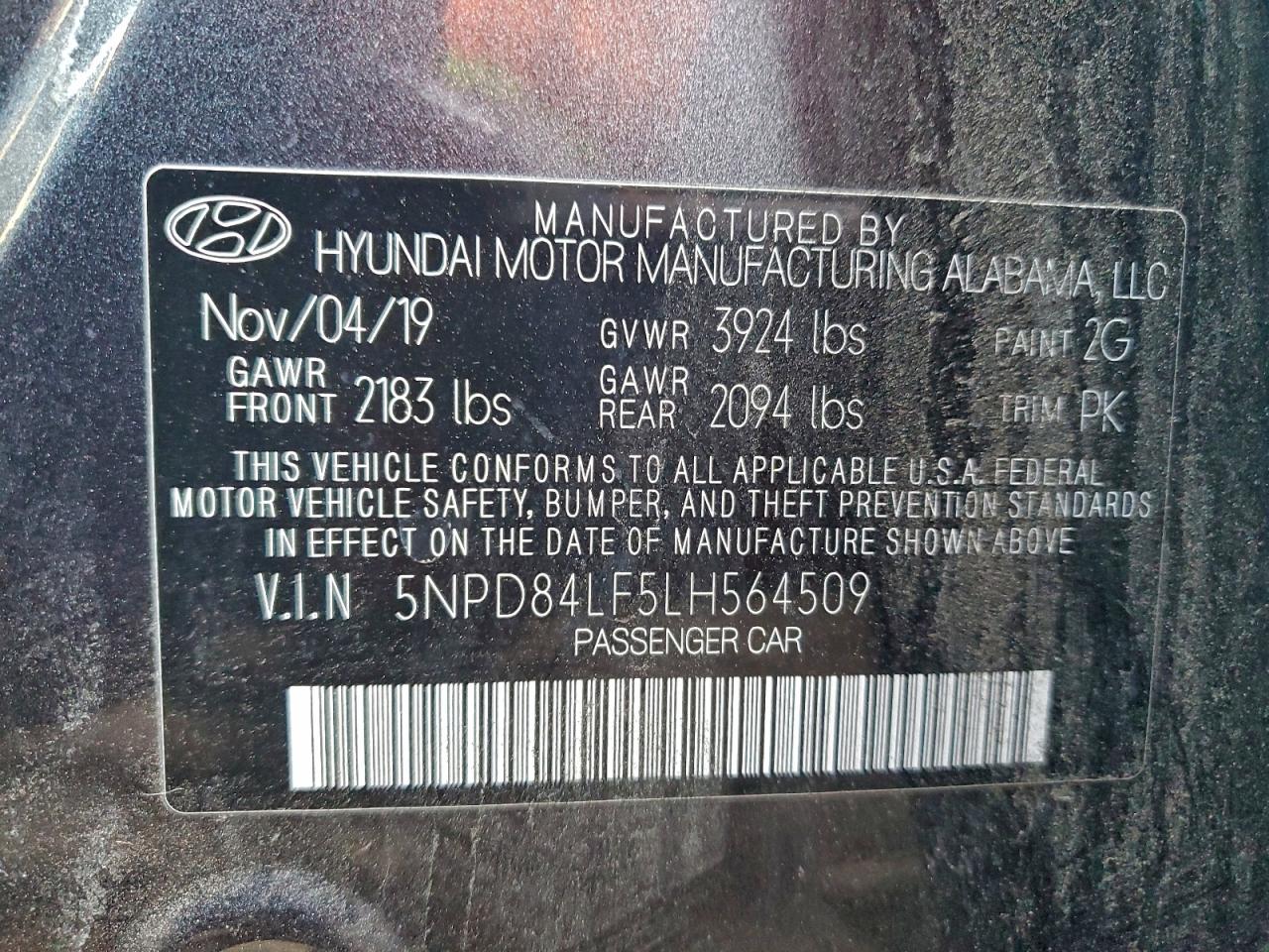 Lot #3311583786 2020 HYUNDAI ELANTRA SE