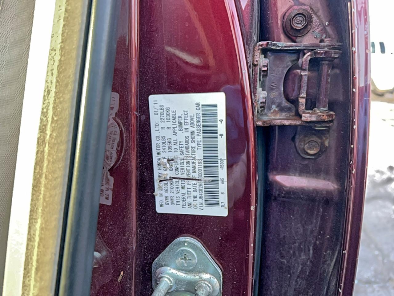 Lot #3316737412 2011 ACURA TSX