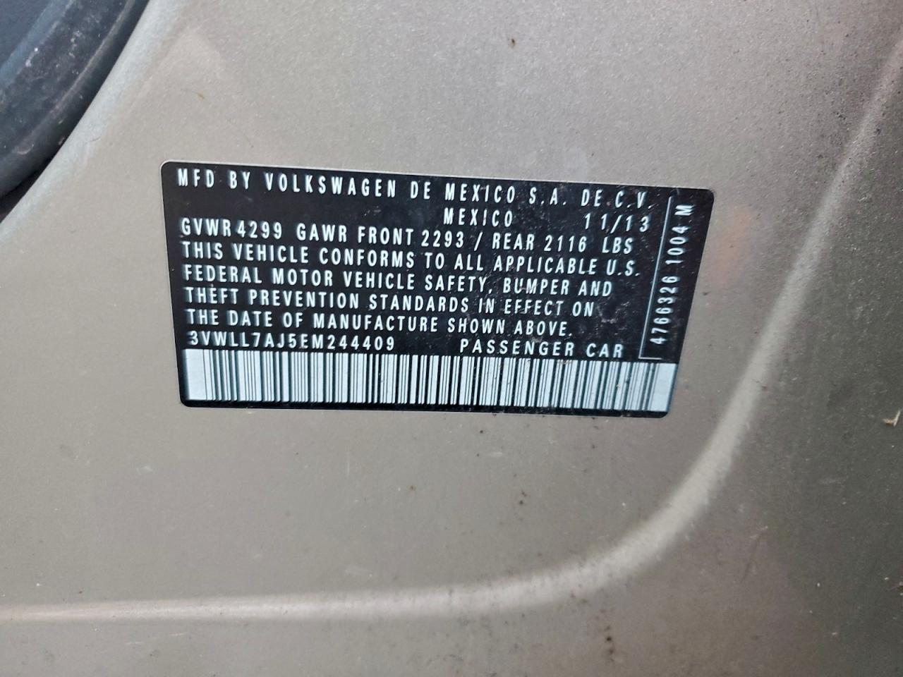 Lot #3304626445 2014 VOLKSWAGEN JETTA TDI