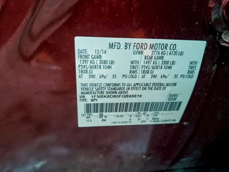 2015 FORD EXPLORER X #3310567042