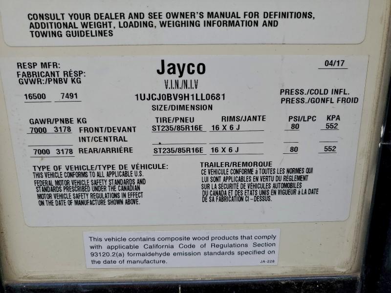 2017 JAYCO NORTH POIN #3305546061