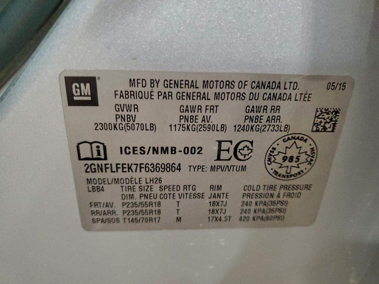 CHEVROLET EQUINOX LT