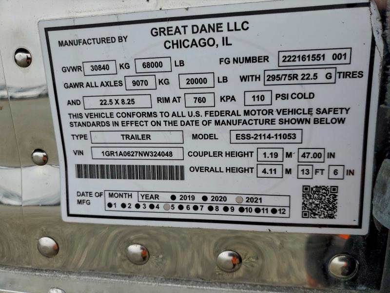 2022 GREAT DANE TRAILER #3304921542