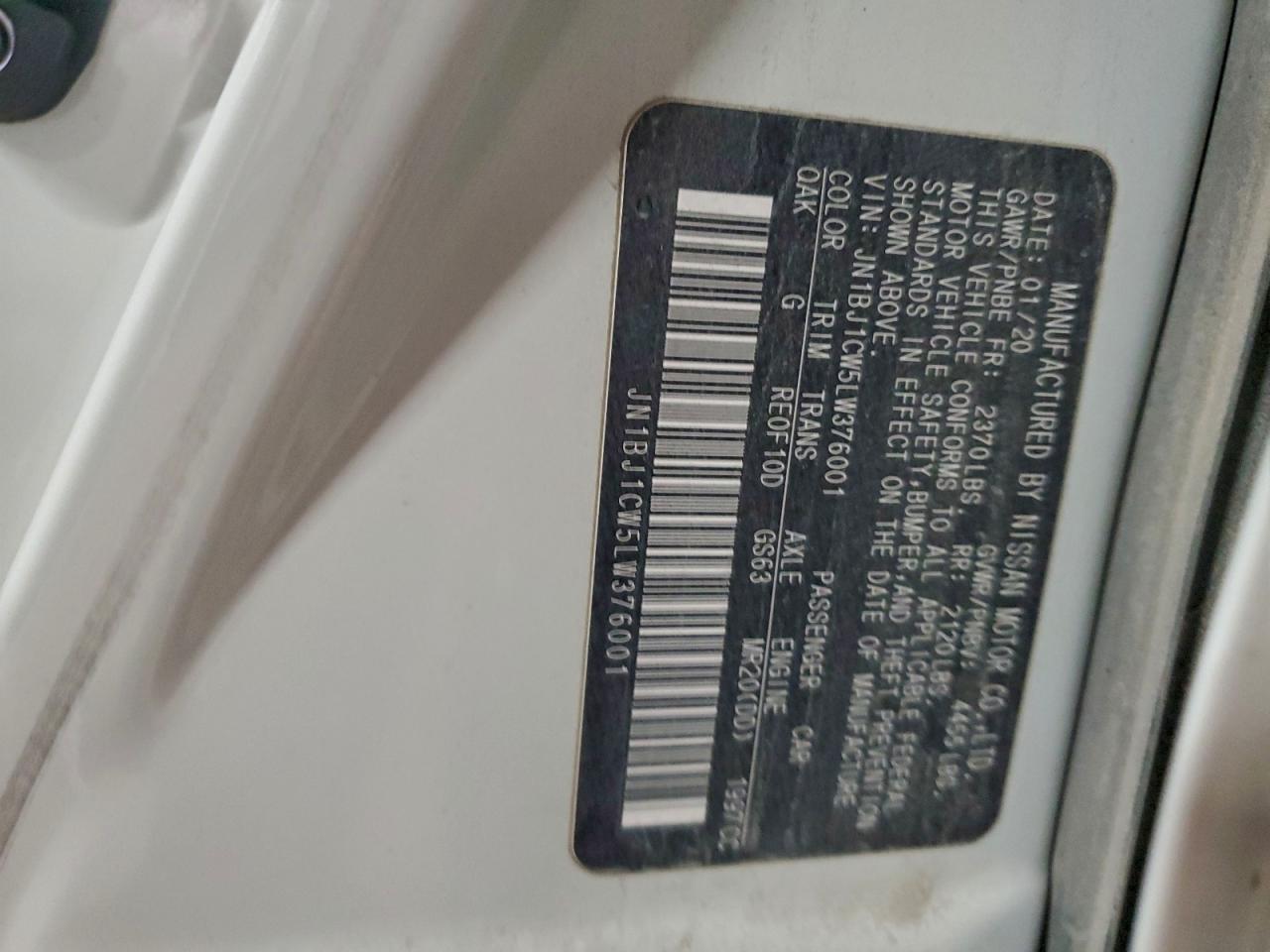 Lot #3313224243 2020 NISSAN ROGUE SPOR