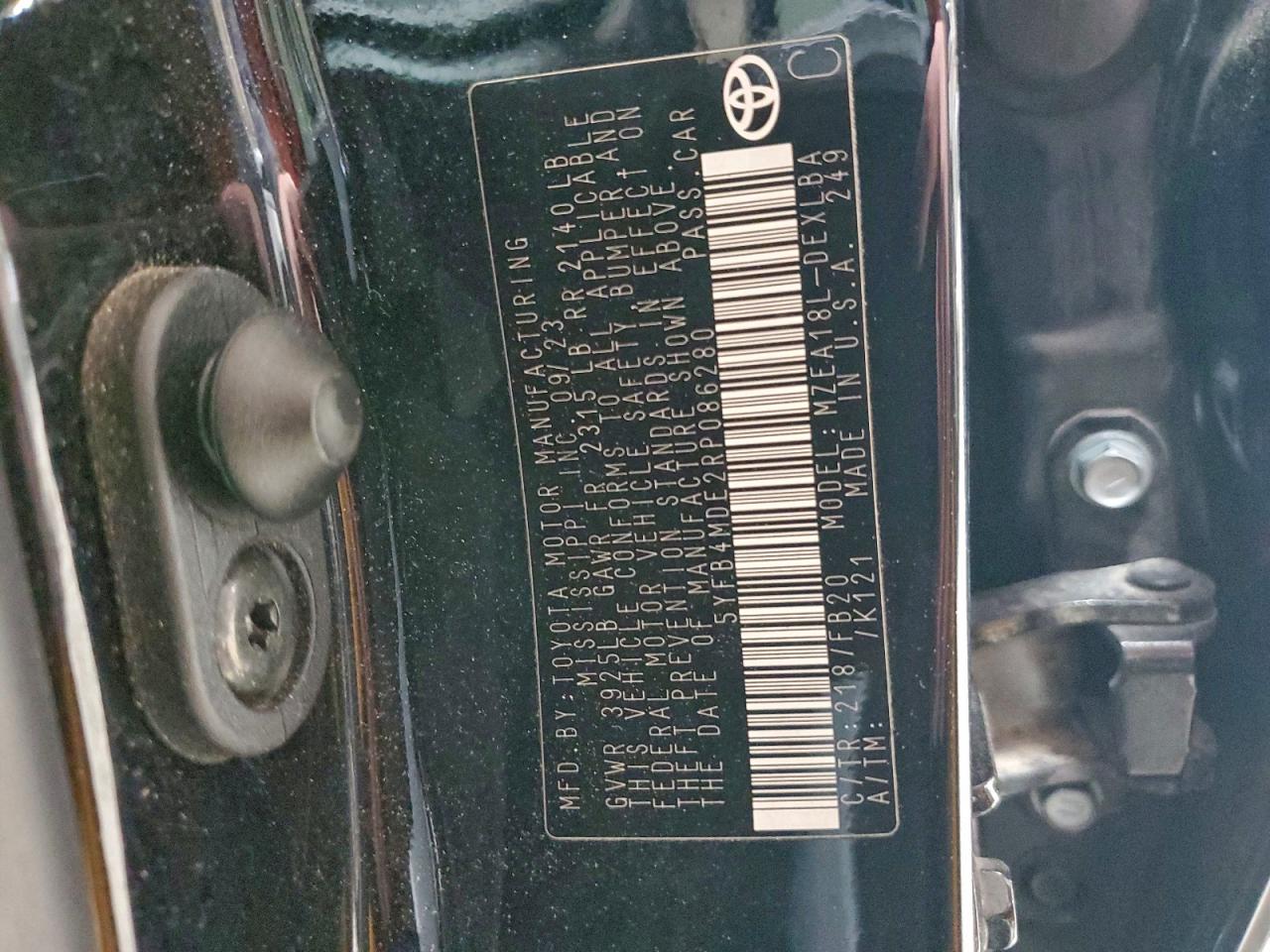 Lot #3308289166 2024 TOYOTA COROLLA LE