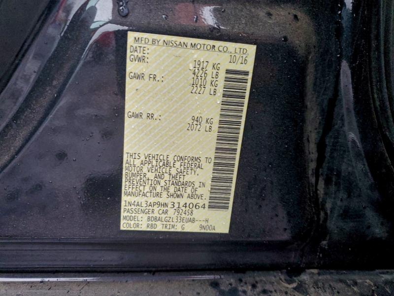 2017 NISSAN ALTIMA 2.5 #3310304969