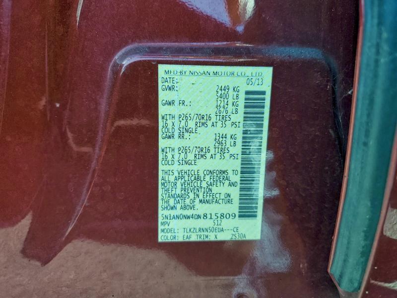 2013 NISSAN XTERRA X #3303002642