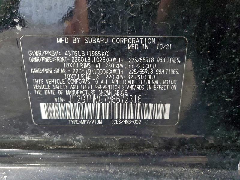 2021 SUBARU CROSSTREK #3303780419