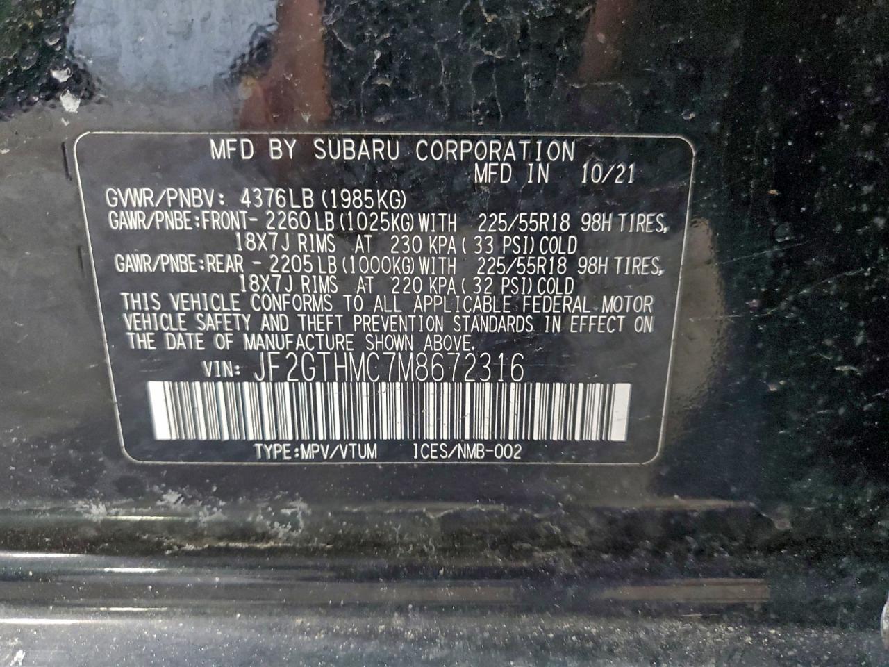 SUBARU CROSSTREK LIMITED