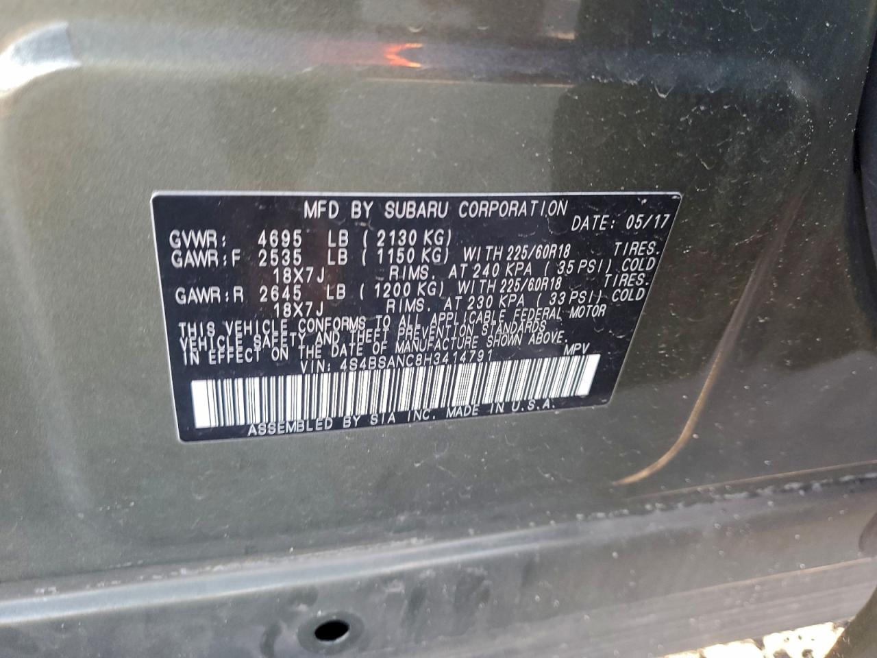 SUBARU OUTBACK 2.5I LIMITED