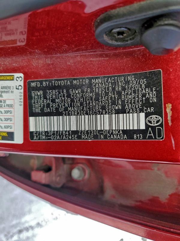 2006 TOYOTA COROLLA CE #3311464259