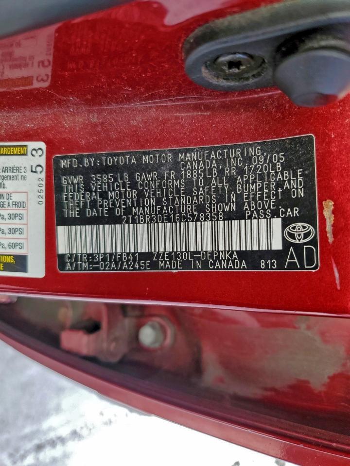 Lot #3311464259 2006 TOYOTA COROLLA CE