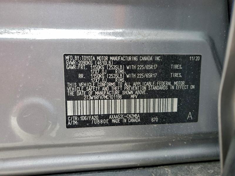 2021 TOYOTA RAV4 XLE #3304015665