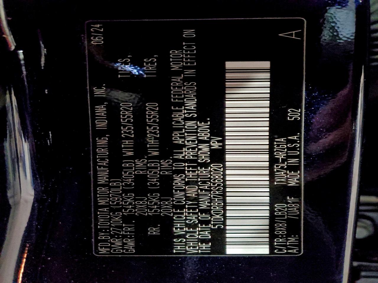 TOYOTA HIGHLANDER LE