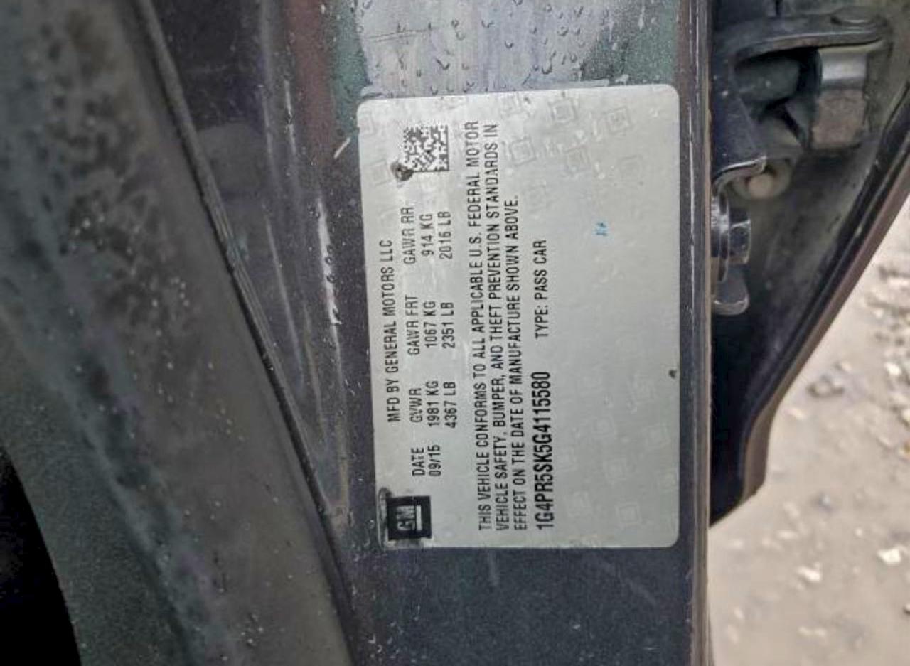 Lot #3304641952 2016 BUICK VERANO CON