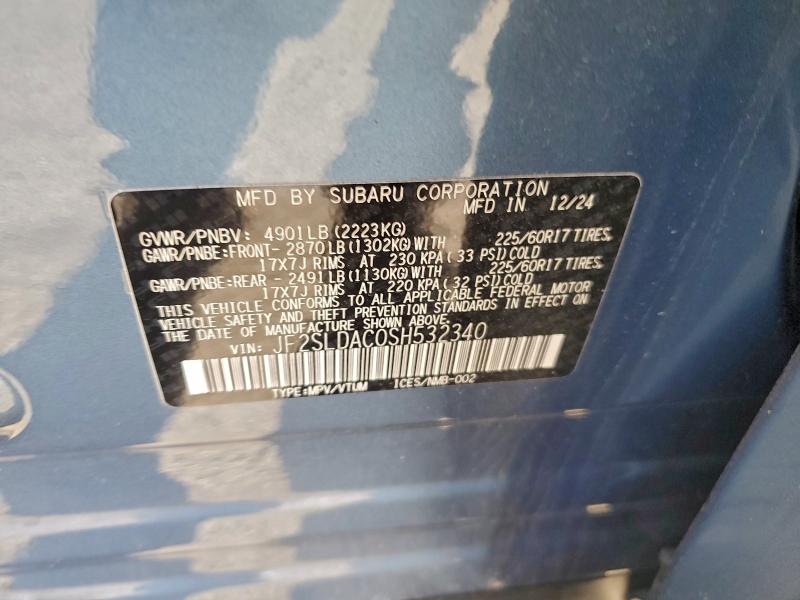 2025 SUBARU FORESTER #3315886095