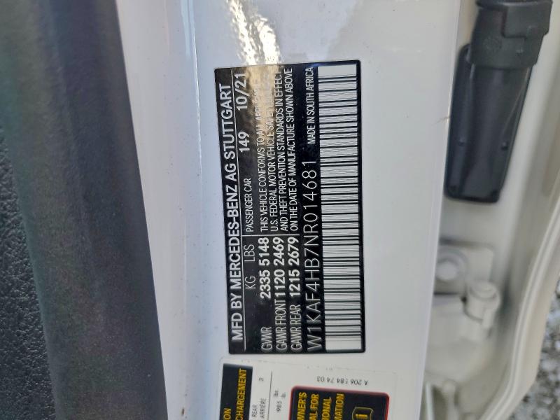 2022 MERCEDES-BENZ C 300 4MAT #3316813420