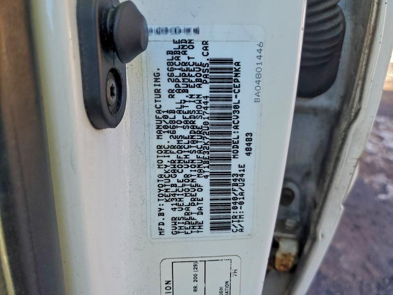 2002 TOYOTA CAMRY LE #3316716466