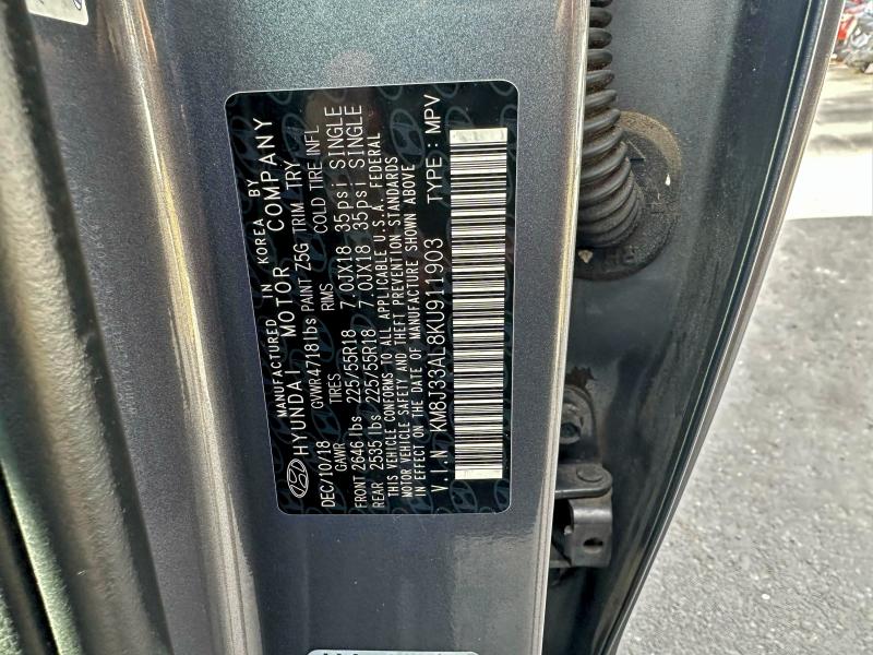 2019 HYUNDAI TUCSON LIM #3302666039