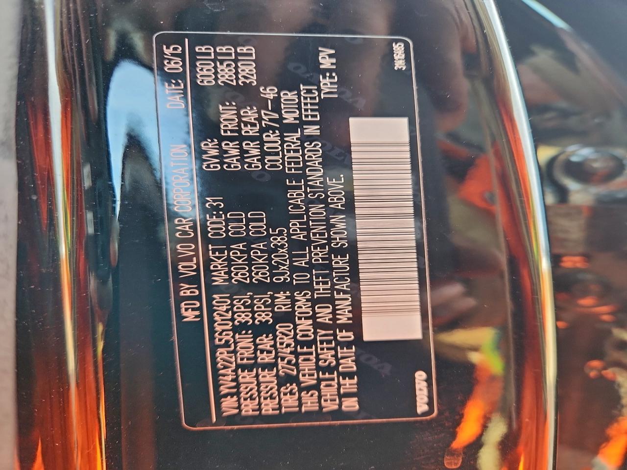 Lot #3310354956 2016 VOLVO XC90 T6