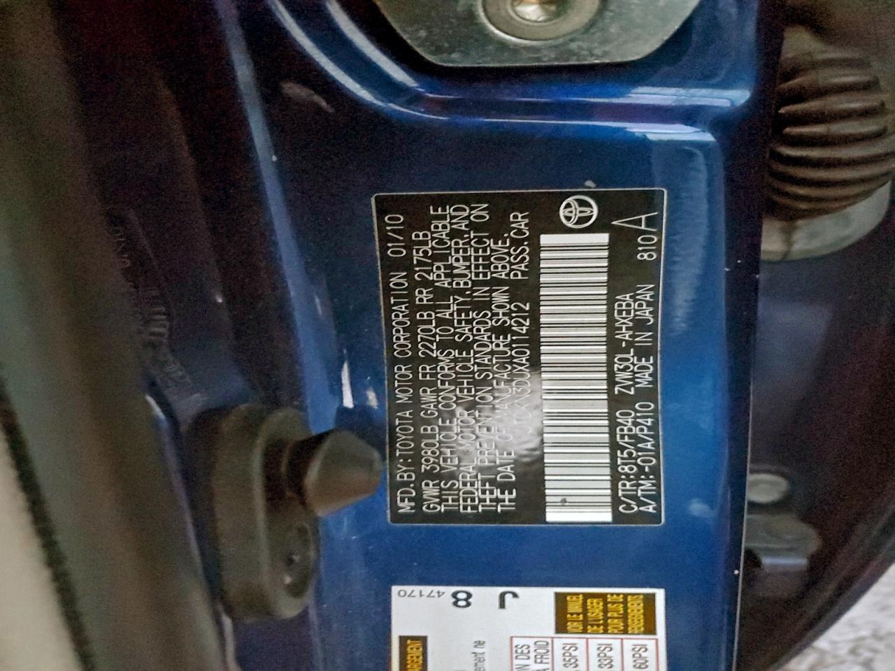 Lot #3319237721 2010 TOYOTA PRIUS