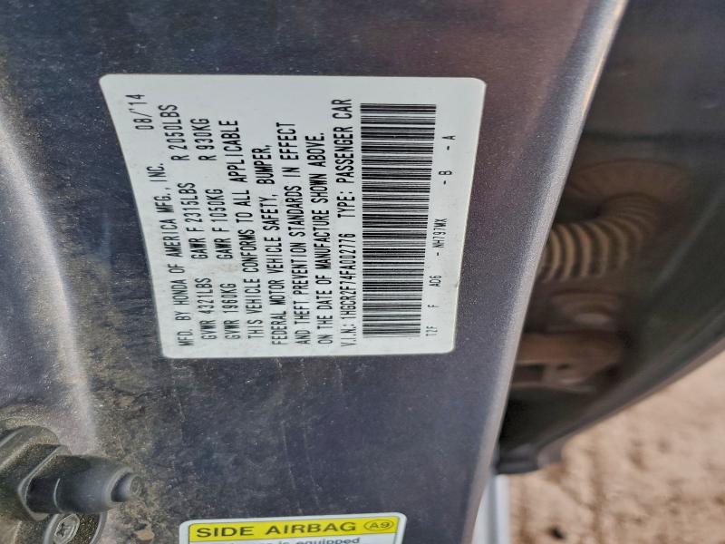 2015 HONDA ACCORD EX #3304797336